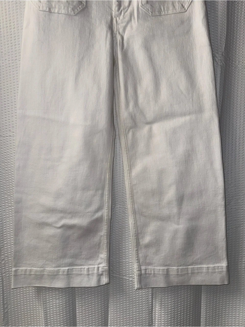 Maeve Colette Whipstitch High-Rise Wide Leg Cropped Jeans Size 27